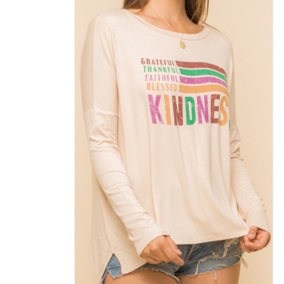 Kindness Print Oversized Knit Top - Picture 7 of 10